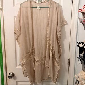 Do Everything in Love Cream Lace Kimono
